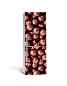 Наліпка на холодильник Zatarga «Шоколадні кульки» 600х1800 мм вінілова 3Д Наліпка декор на кухню