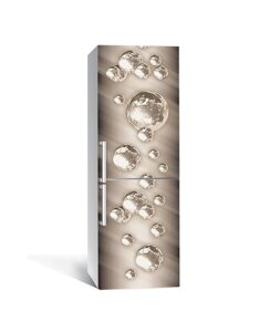 Наліпка на холодильник Zatarga «Сталеві кульки» 600х1800 мм вінілова 3Д Наліпка декор на кухню
