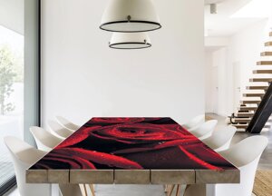 Наліпка на стіл Zatarga Багряні троянди 01 600х1200 мм для будинків, квартир, столів, кав'ярень, кафе