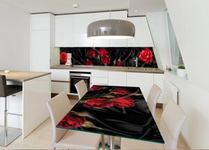 Наліпка на стіл Zatarga Троянда Tassin 02 600х1200 мм для будинків, квартир, столів, кав'ярень, кафе