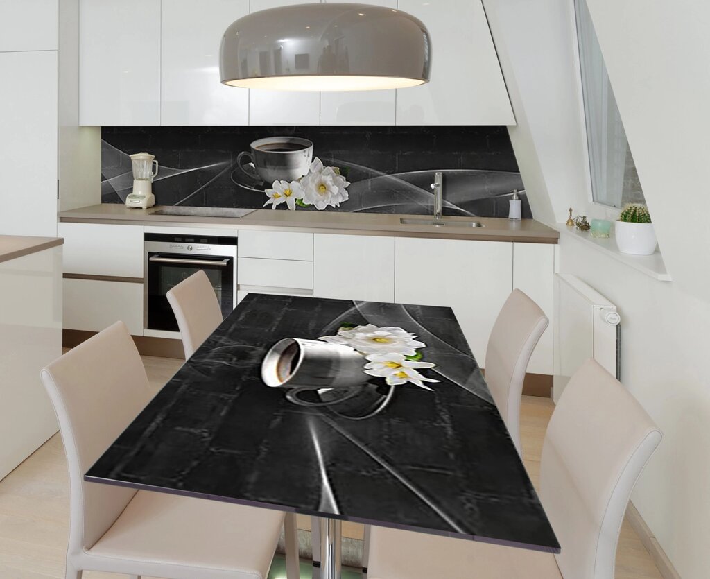 Наліпка 3Д вінілова на стіл Zatarga «Аромат бергамоту» 600х1200 мм для будинків, квартир, столів, кофеєнь, від компанії інтернет-магазин "БИТПРОМТОРГ" - фото 1