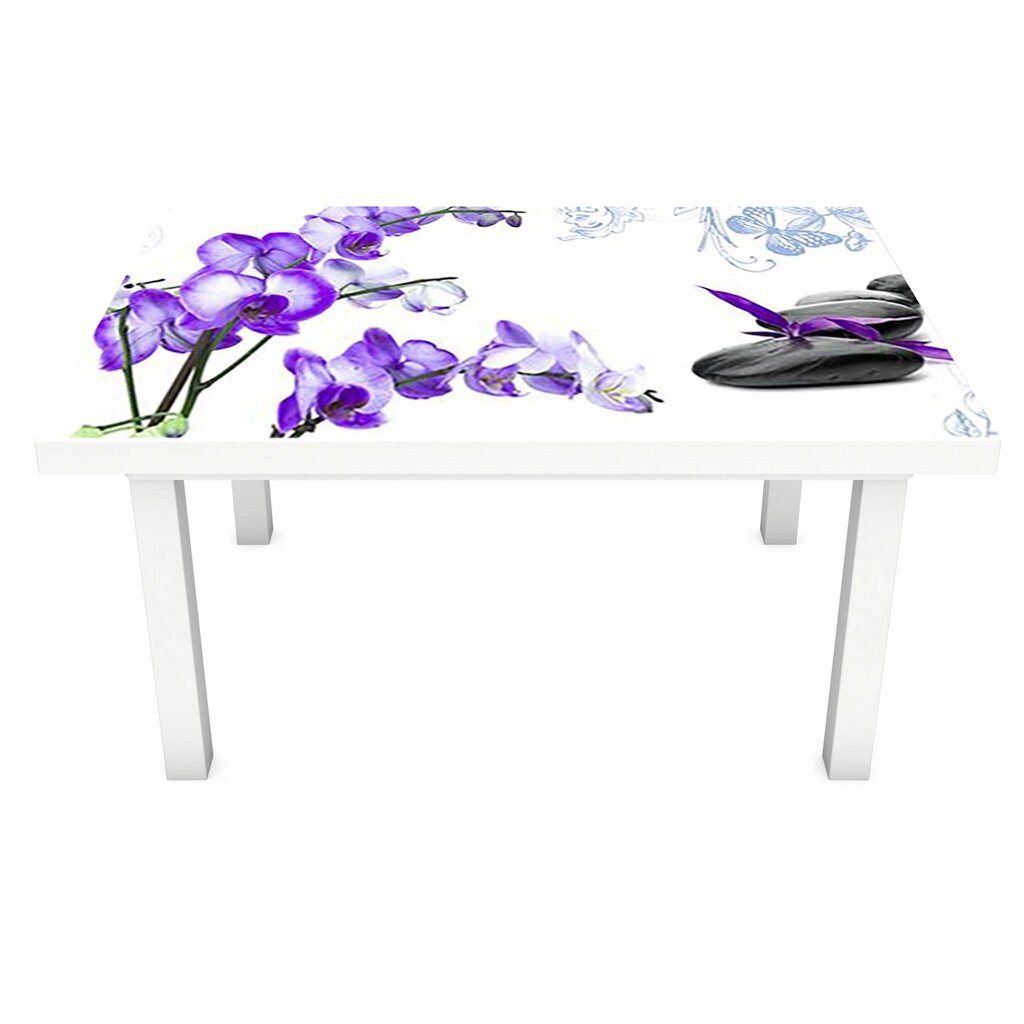 Наліпка 3Д вінілова на стіл Zatarga «Неонові Орхідеї» 600х1200 мм для будинків, квартир, столів, від компанії інтернет-магазин "БИТПРОМТОРГ" - фото 1