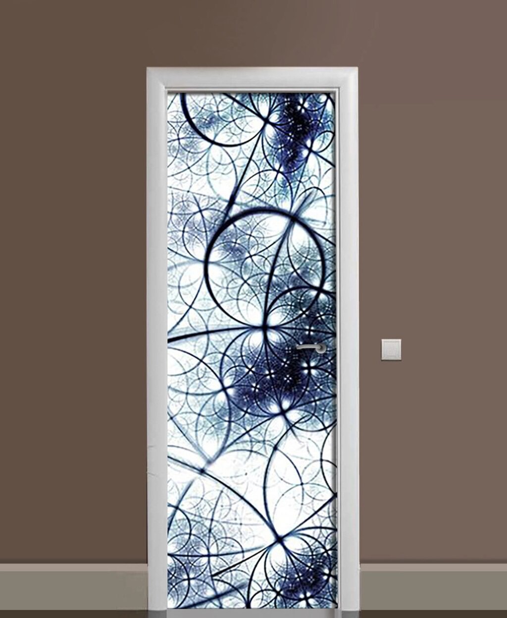 Наліпка на дверь Zatarga «Фантазии ночного неба» 650х2000 мм виниловая 3Д Наліпка декор самоклеящаяся від компанії інтернет-магазин "БИТПРОМТОРГ" - фото 1
