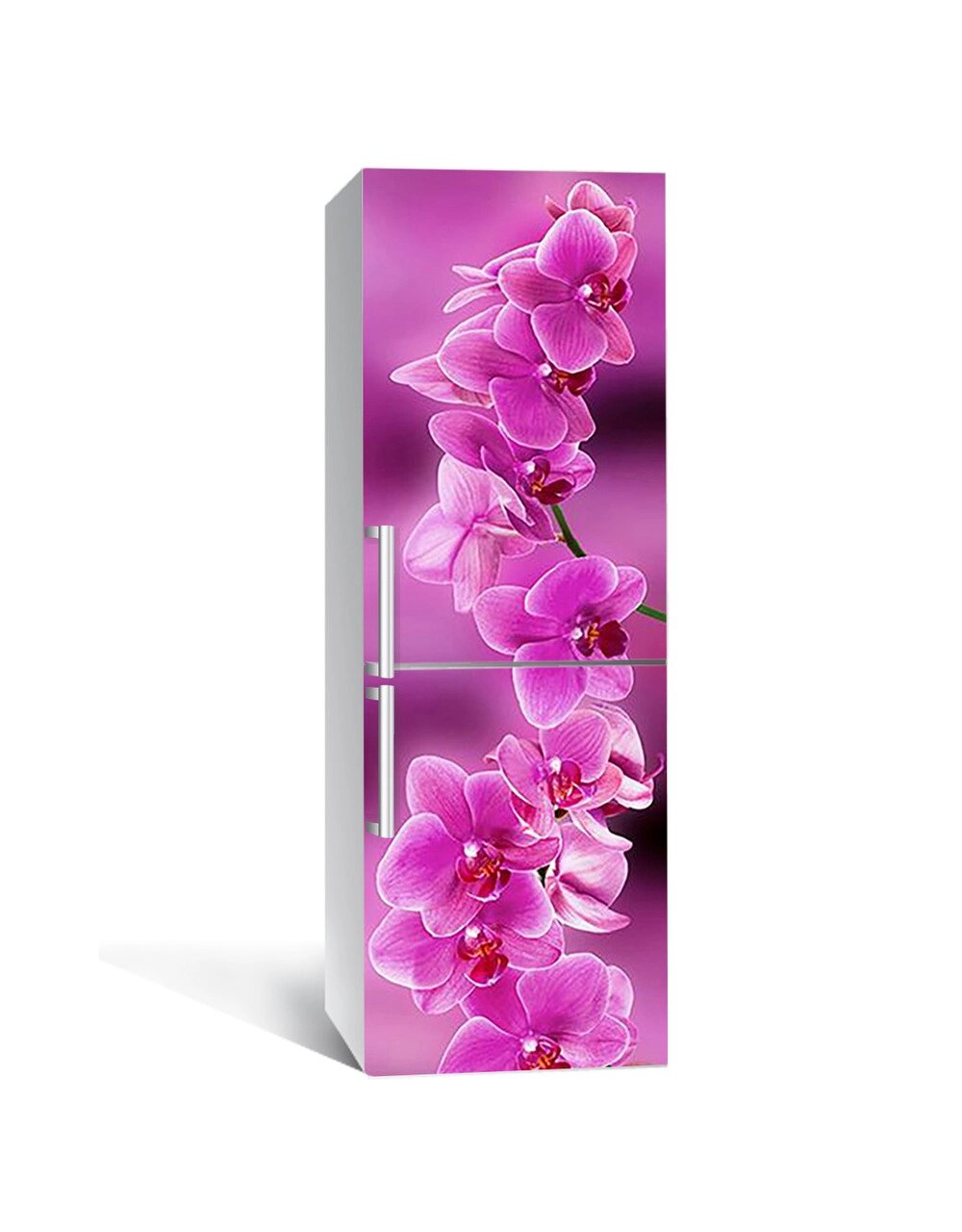 Наліпка на холодильник Zatarga «Гілка рожевих Орхідей » 600х1800 мм вінілова 3Д Наліпка декор на кухню від компанії інтернет-магазин "БИТПРОМТОРГ" - фото 1