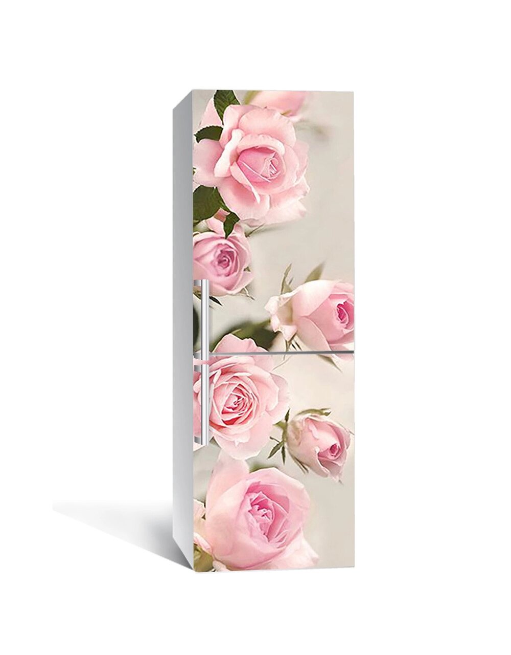 Наліпка на холодильник Zatarga «клейкий Рожеві Бутони Троянди » 600х1800 мм вінілова 3Д Наліпка декор від компанії інтернет-магазин "БИТПРОМТОРГ" - фото 1