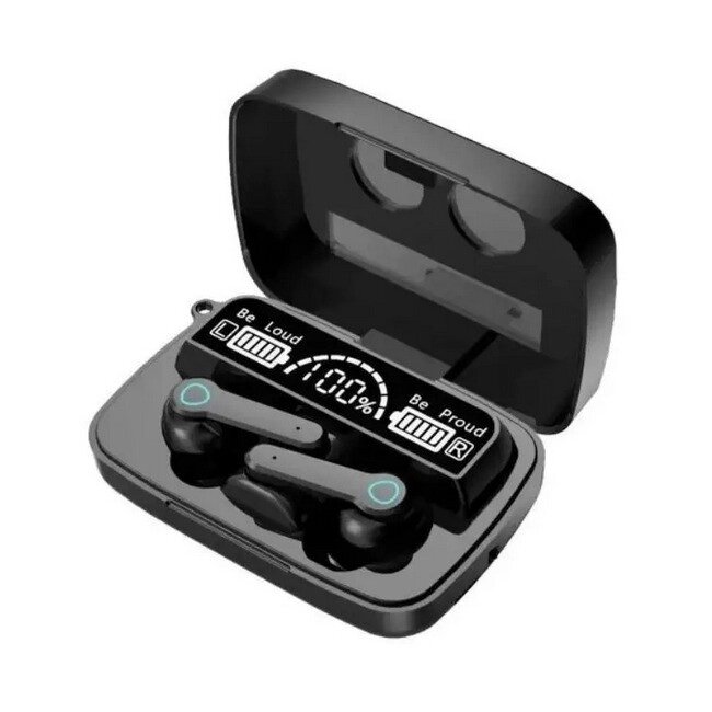 Навушники бездротові  Bluetooth TWS M19 8950 в кейсі Black від компанії інтернет-магазин "БИТПРОМТОРГ" - фото 1