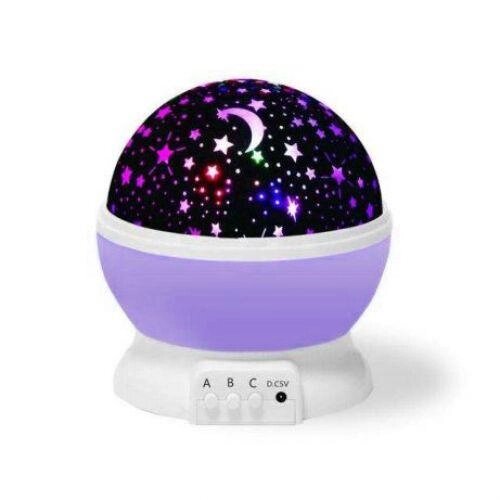 Нічник куля проектор обертається зоряне небо дитячий Star Master Dream QDP01 куля Purple (gr006653) від компанії інтернет-магазин "БИТПРОМТОРГ" - фото 1