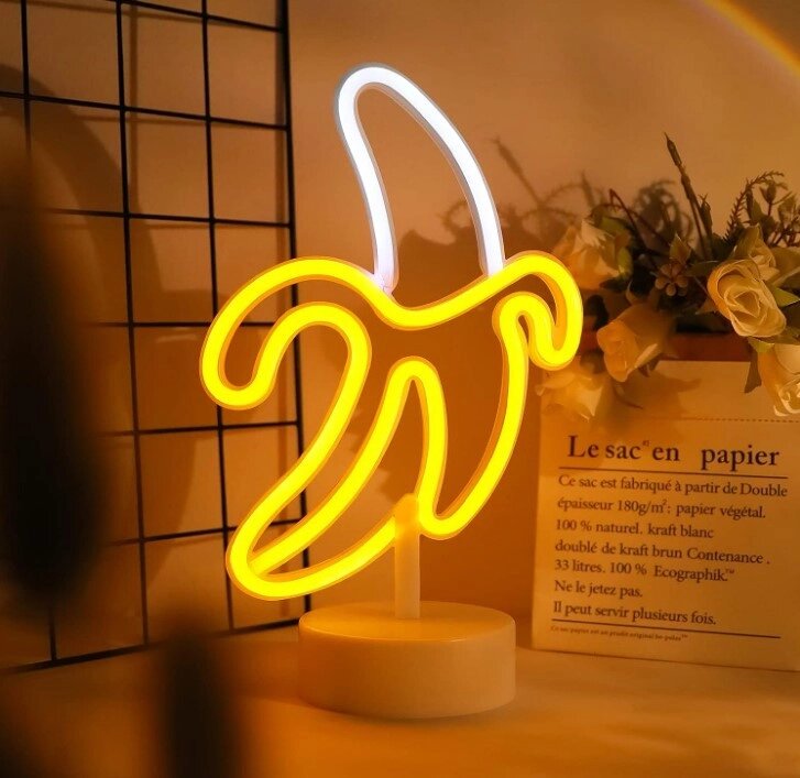 Нічник неоновий лампа світильник SWF Банан від компанії інтернет-магазин "БИТПРОМТОРГ" - фото 1