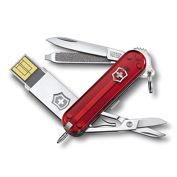 Ніж Victorinox з USB-модулем на 16 Гб 58 мм Червоний (4.6125. TG16B) від компанії інтернет-магазин "БИТПРОМТОРГ" - фото 1