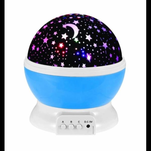 Ночник Star Master Dream Rotating Plus світильник проектор зоряного неба з USB кабелем Білий з синім (210PO169) від компанії інтернет-магазин "БИТПРОМТОРГ" - фото 1