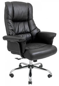 Офісне крісло керівника Richman Конгрес Хром М2 AnyFix Шкіра-Lux Чорне