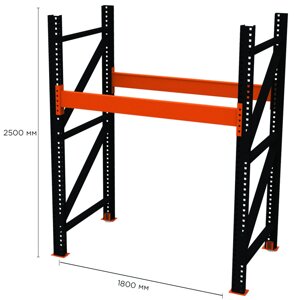 Палетний стелаж PR-Super Heavy (2500x1800x1100-2-1)