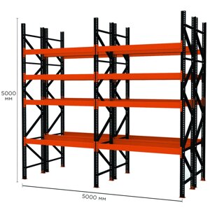 Палетний стелаж PR-Super Heavy (5000x5000x2200-12-16)