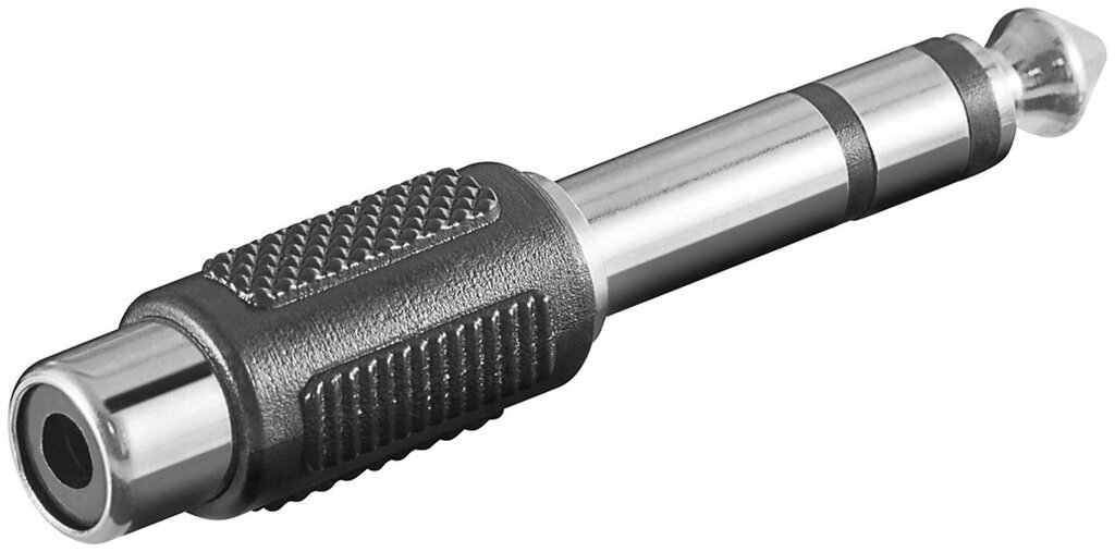 Перехідник аудіо Goobay Jack 6.3mm-RCA M/F адаптер Stereo чорний (75.01.1151) від компанії інтернет-магазин "БИТПРОМТОРГ" - фото 1