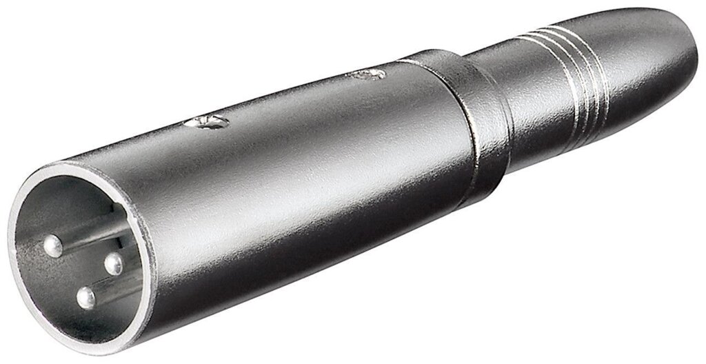 Перехідник аудіо Goobay XLR 3p-Jack 6.3mm M/F адаптер Mono Metal корпус металік (75.02.7454) від компанії інтернет-магазин "БИТПРОМТОРГ" - фото 1