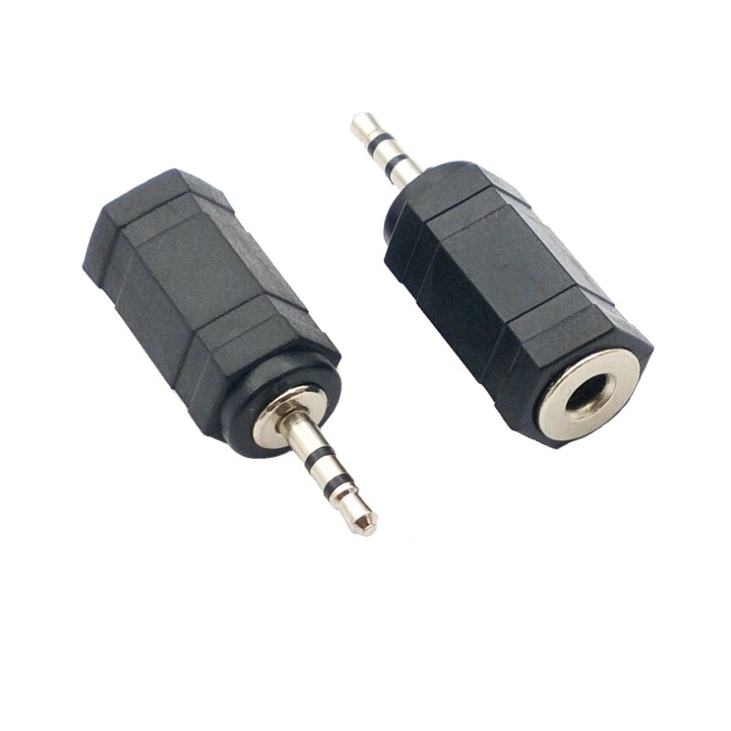 Перехідник аудіо Lucom Jack 2.5mm 3pin-3.5mm 3pin M/F адаптер прямий Stereo Plastic чорний (62.09.8109) від компанії інтернет-магазин "БИТПРОМТОРГ" - фото 1