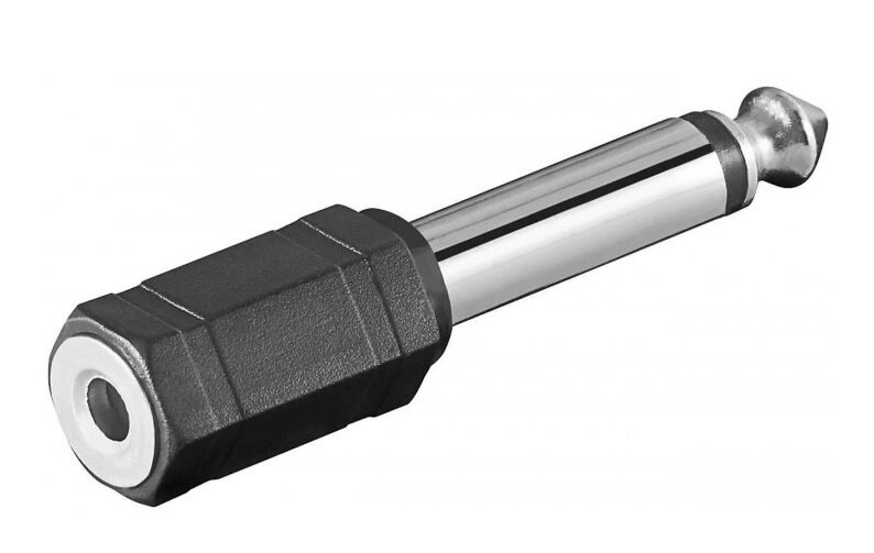 Перехідник аудіо Lucom Jack 3.5mm 2pin-6.3mm F/M 1:1 адаптер Mono прямий чорний (62.09.8049) від компанії інтернет-магазин "БИТПРОМТОРГ" - фото 1