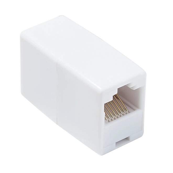 Перехідник мережевий Lucom RJ45 UTP5e F/F RJ45 адаптер Ethernet 1:1 100Mbi білий (62.09.8141) від компанії інтернет-магазин "БИТПРОМТОРГ" - фото 1