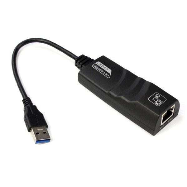 Перехідник мережевий Lucom USB3.0 A-RJ45 GigaLAN M/F 0.1m PC/MAC Чорний (62.09.8072) від компанії інтернет-магазин "БИТПРОМТОРГ" - фото 1