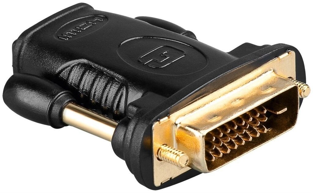 Перехідник моніторний Goobay HDMI-DVI F/M 24+1 Gold Moulded чорний (75.03.3907) від компанії інтернет-магазин "БИТПРОМТОРГ" - фото 1