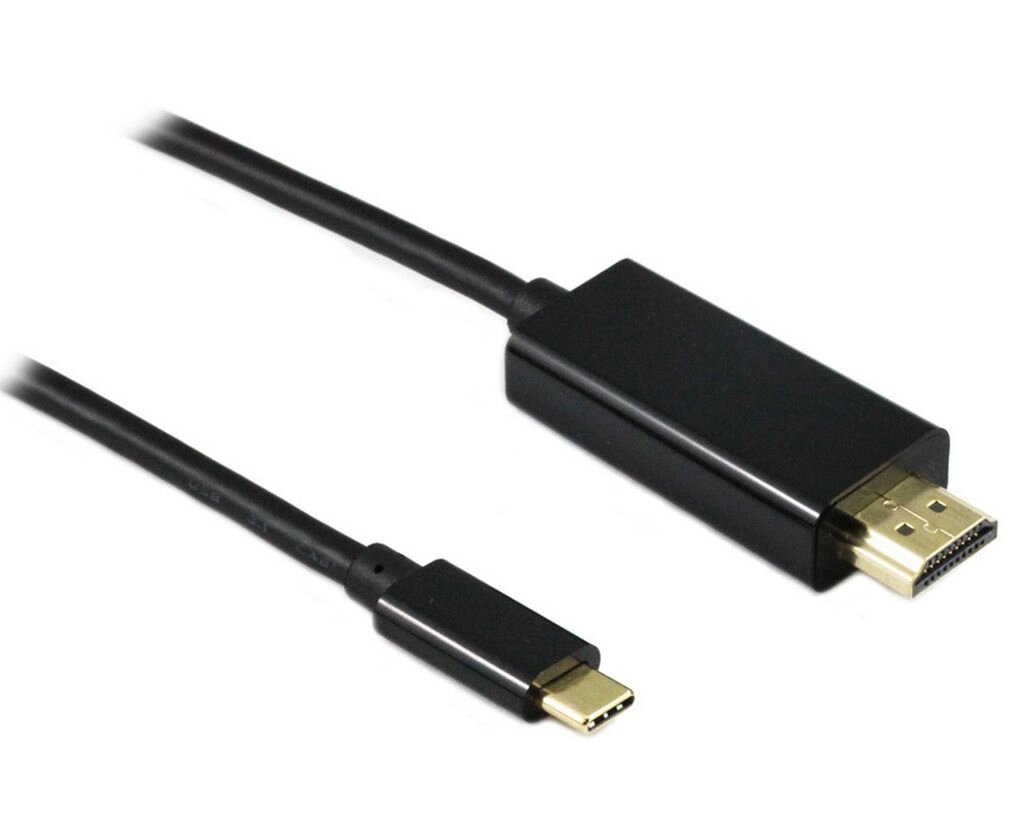 Перехідник моніторний Gutbay USB Type-C-HDMI M/M  2.0m (USB3.1Gen2) v2.0 4K@60Hz GoldCu чорний (78.01.2822) від компанії інтернет-магазин "БИТПРОМТОРГ" - фото 1