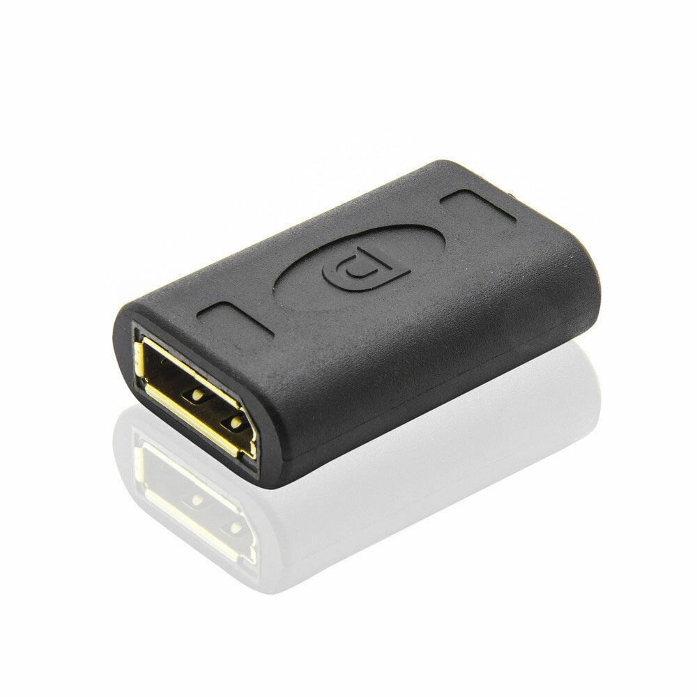 Перехідник моніторний Lucom DisplayPort F/F (адаптер) прямий чорний (62.09.8746) від компанії інтернет-магазин "БИТПРОМТОРГ" - фото 1