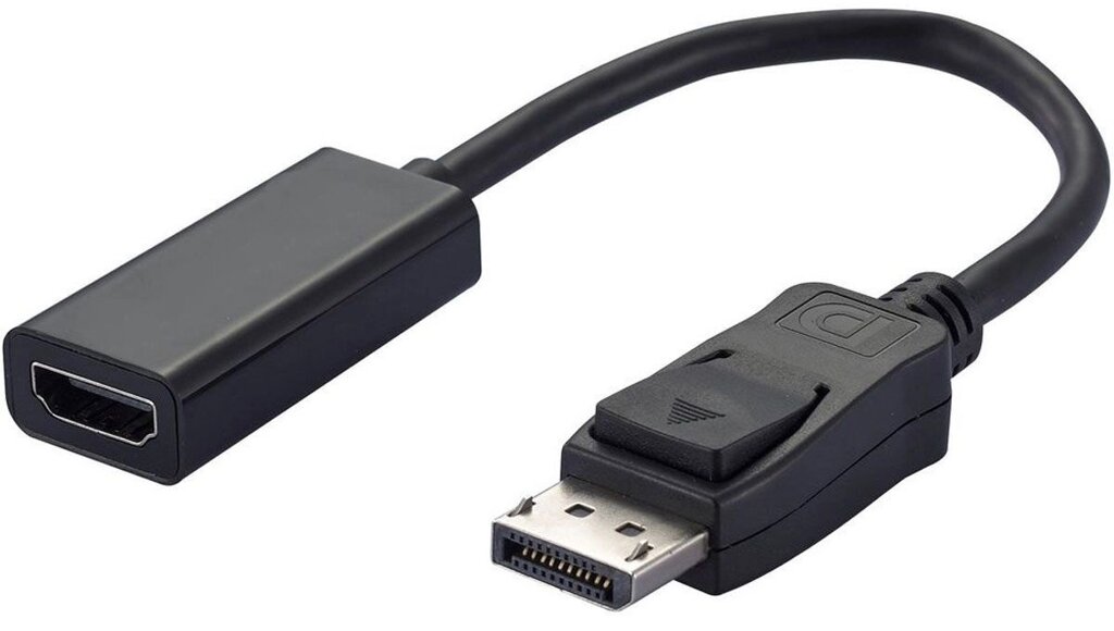 Перехідник моніторний Lucom DisplayPort-HDMI M/F (HDMIекран) v1.1 1080p 0.25m чорний (78.01.9005) від компанії інтернет-магазин "БИТПРОМТОРГ" - фото 1