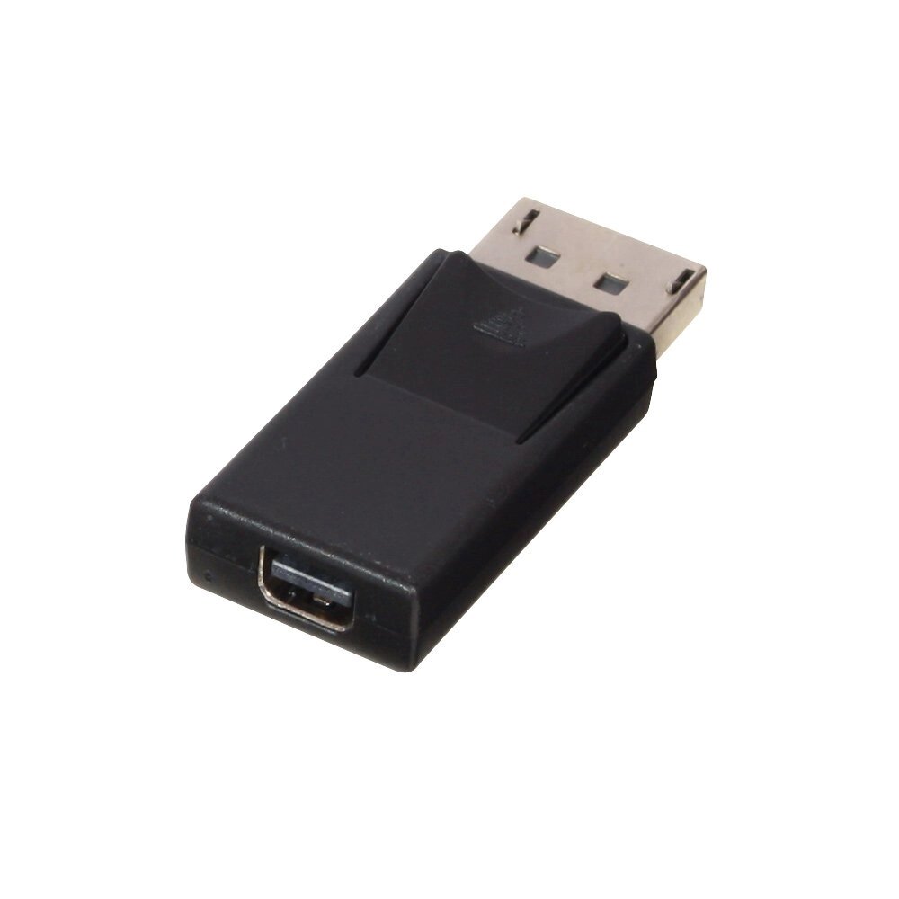 Перехідник моніторний Lucom DisplayPort-mini M/F адаптер 4K@60Hz Nickel чорний (62.01.3132) від компанії інтернет-магазин "БИТПРОМТОРГ" - фото 1