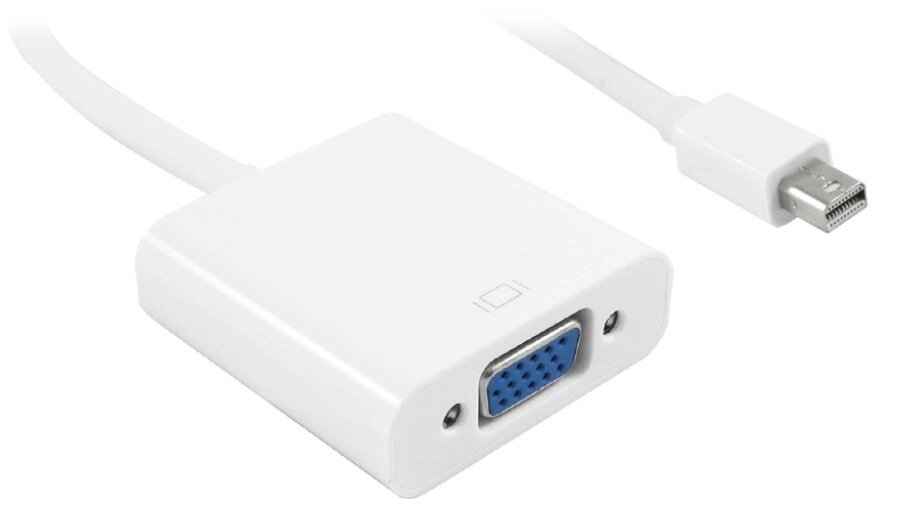 Перехідник моніторний Lucom DisplayPort mini-VGA HD15 M/F (VGA-екран) v1.1 1080p D=5.5mm L=0.2m білий (78.01.9007) від компанії інтернет-магазин "БИТПРОМТОРГ" - фото 1