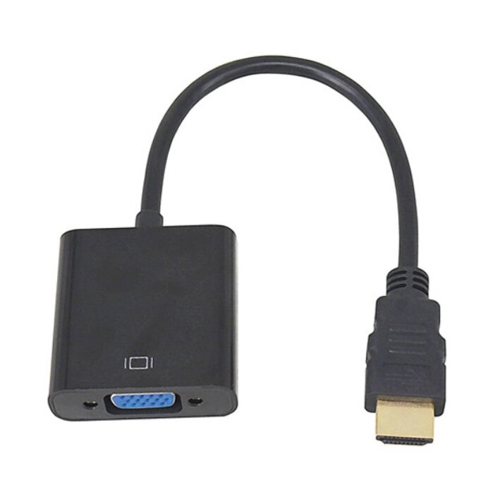 Перехідник моніторний Lucom HDMI->VGA HD15 (VGA-екран) Pas 1080p 0.20m +3.5mm +USBpower чорний (62.09.8077) від компанії інтернет-магазин "БИТПРОМТОРГ" - фото 1