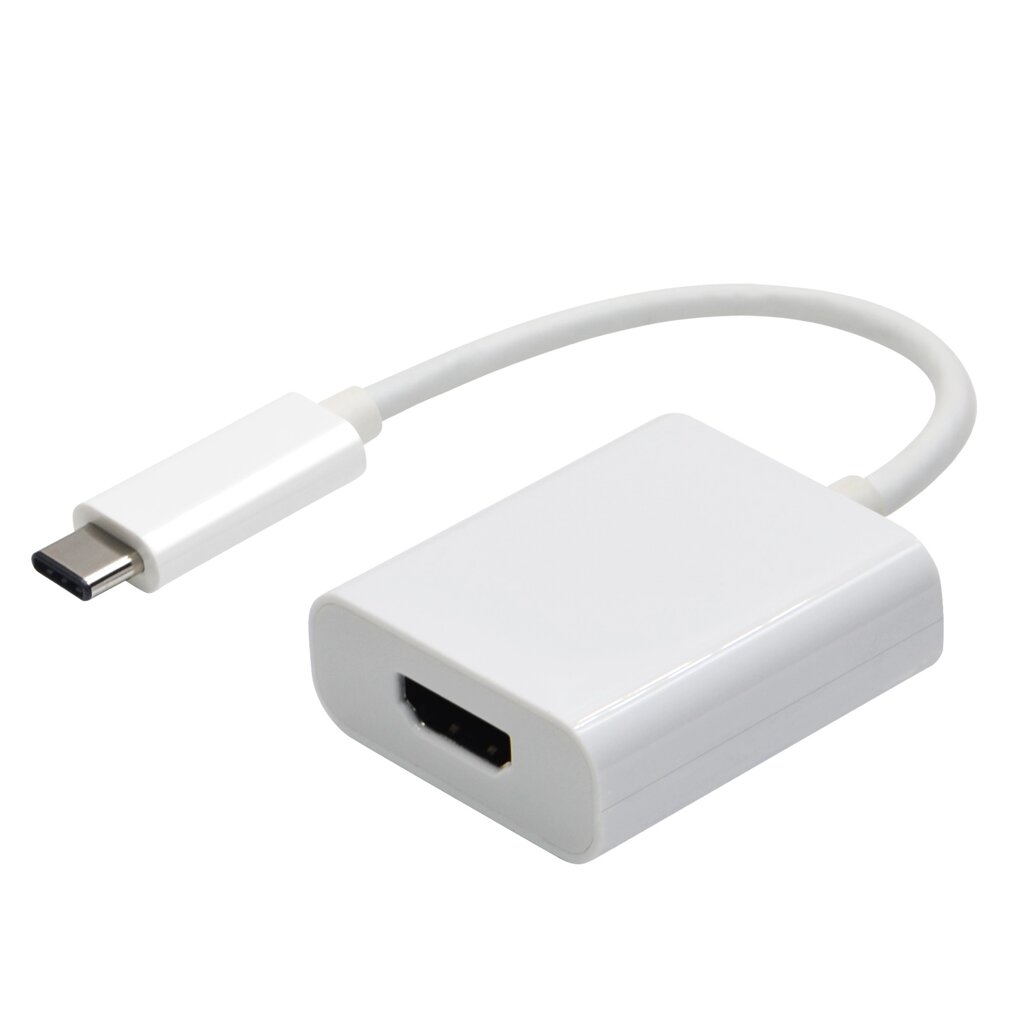 Перехідник моніторний Lucom USB Type-C-HDMI M/F (DP-Alt-Mode) 0.1m 4K@60Hz 2160p білий (78.01.9001) від компанії інтернет-магазин "БИТПРОМТОРГ" - фото 1