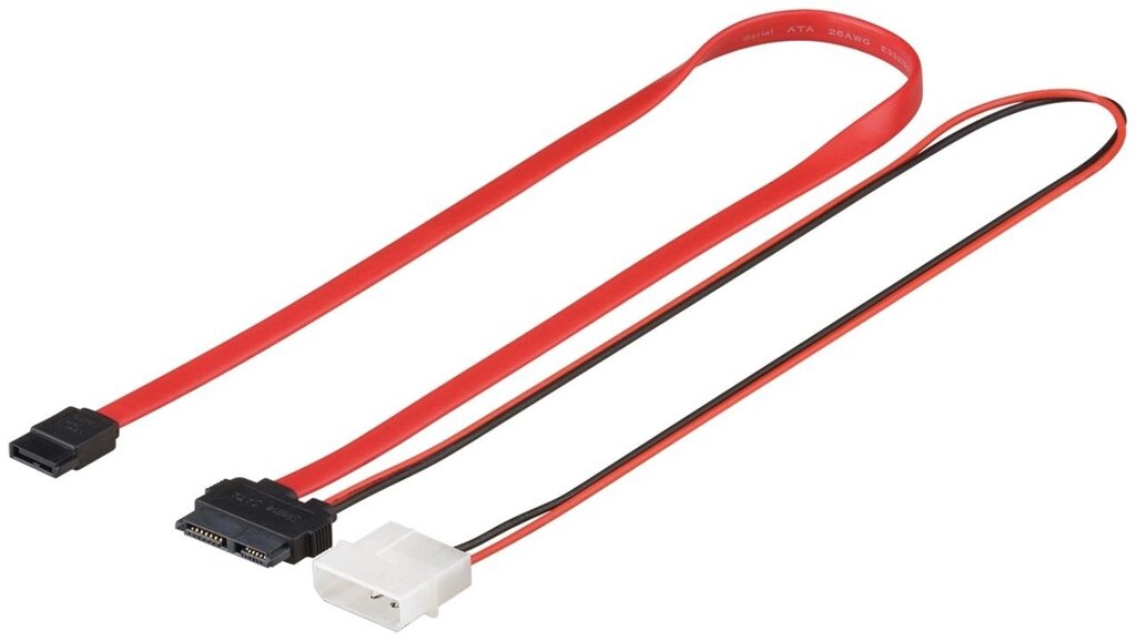 Перехідник накопичувача Goobay SATAslim 13p-7p M/M +Molex 0.30m AWG26 5V різнобарвний (75.09.5713) від компанії інтернет-магазин "БИТПРОМТОРГ" - фото 1