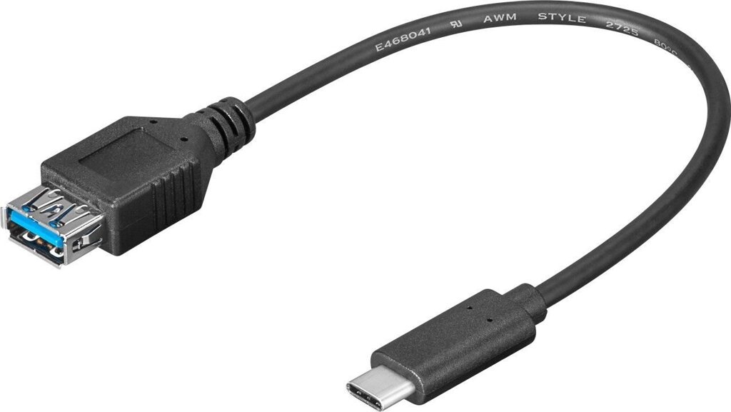 Перехідник обладнання Goobay USB Type-C-3.0A M/F (USB3.0) 0.20m OTG Nickel Cu чорний (75.06.7894) від компанії інтернет-магазин "БИТПРОМТОРГ" - фото 1