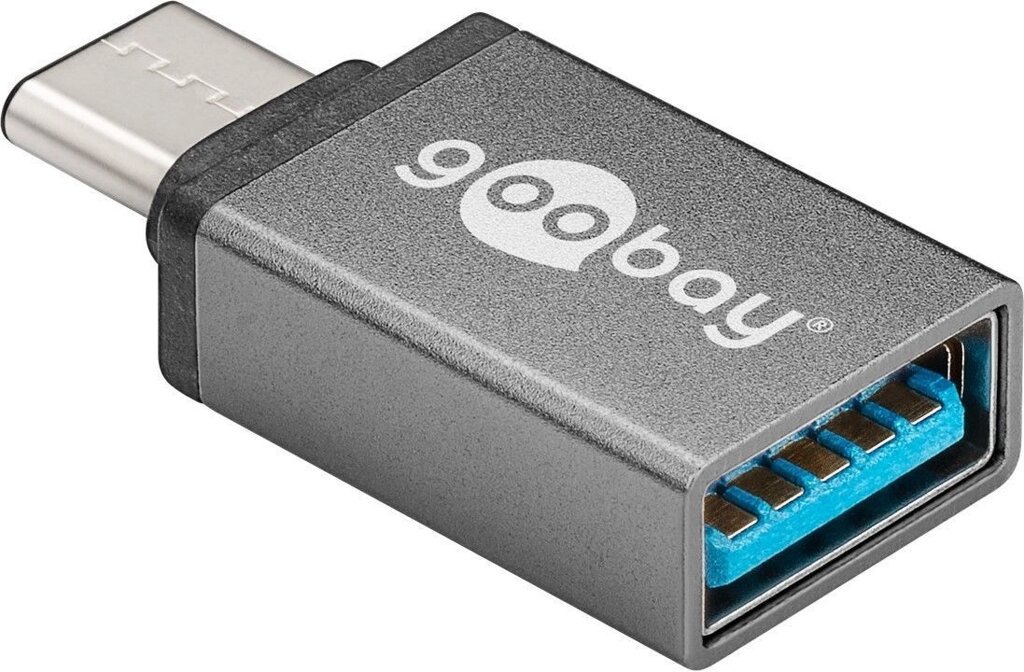 Перехідник обладнання Goobay USB Type-C-3.0A M/F (USB3.0) адаптер OTG Grey сірий (75.05.6621) від компанії інтернет-магазин "БИТПРОМТОРГ" - фото 1