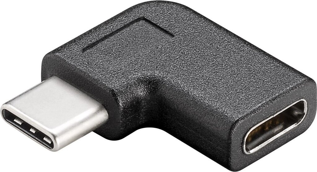 Перехідник обладнання Goobay USB Type-C M/F (адаптер) (USB3.0) 90°вбік 5Gbps чорний (75.04.5402) від компанії інтернет-магазин "БИТПРОМТОРГ" - фото 1