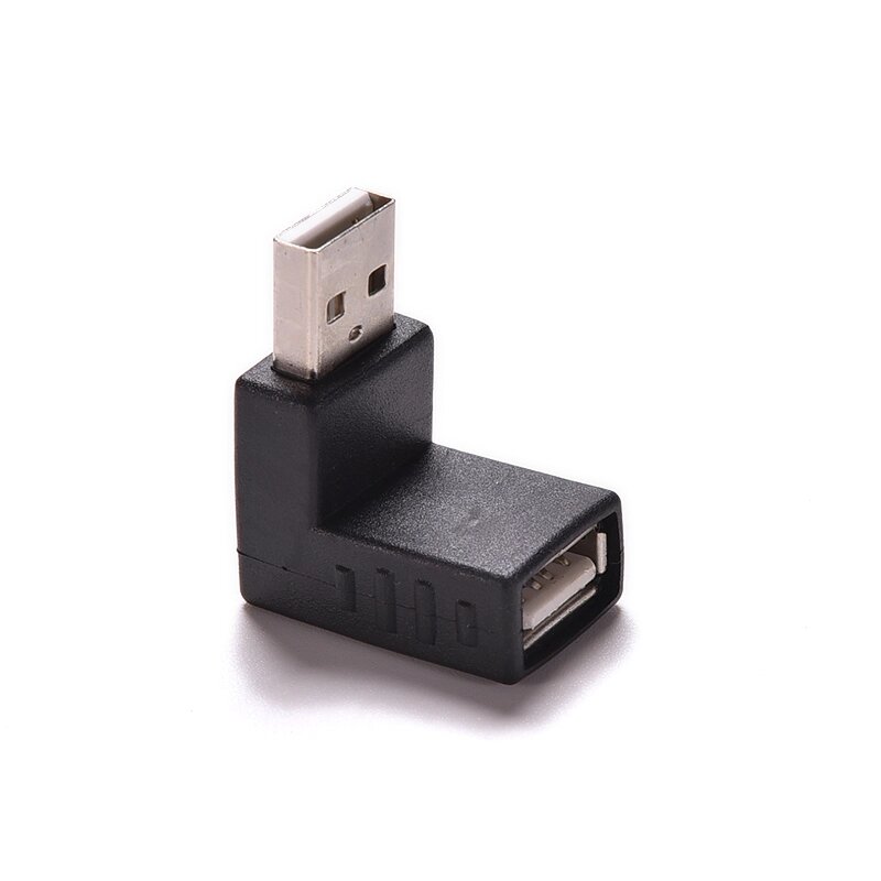 Перехідник обладнання Lucom USB2.0 A M/F 90°вниз адаптер чорний (62.09.8107) від компанії інтернет-магазин "БИТПРОМТОРГ" - фото 1