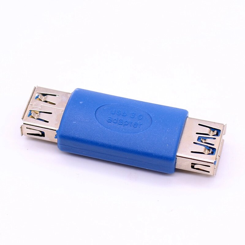 Перехідник обладнання Lucom USB3.0 A F/F SuperSpeed синій (62.09.8111) від компанії інтернет-магазин "БИТПРОМТОРГ" - фото 1