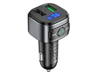 Автомобільний FM модулятор трансмітер Hoco E67 BT5.0/2USB/3A/QC зі швидкою зарядкою в Дніпропетровській області от компании интернет-магазин "БЫТПРОМТОРГ"