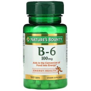 Пірідоксин Nature's Bounty Vitamin B6 100 mg 100 Tabs в Дніпропетровській області от компании интернет-магазин "БЫТПРОМТОРГ"