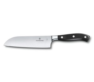 Кухонний кований ніж Victorinox Santoku Grand Maitre 170 мм у подарунковій коробці Чорний (7.7303.17G) в Дніпропетровській області от компании интернет-магазин "БЫТПРОМТОРГ"