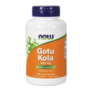 Готу колу Now Foods Gotu Kola 450 мг 100 капсул