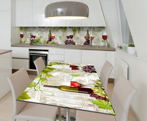 Наліпка 3Д виниловая на стол Zatarga «Сердце Бургундии» 600х1200 мм для домов, квартир, столов, кофейн, кафе