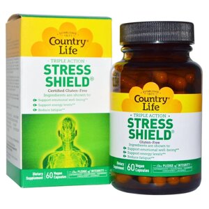 Антистресовий Енергетичний Комплекс, Stress Shield, Country Life, 60 гелевих капсул в Дніпропетровській області от компании интернет-магазин "БЫТПРОМТОРГ"