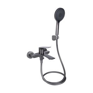 Змішувач для ванни Qtap Vlasta New (з душовим гарнітуром) QTVLA259GMB45643 Gunmetal Black PVD в Дніпропетровській області от компании интернет-магазин "БЫТПРОМТОРГ"