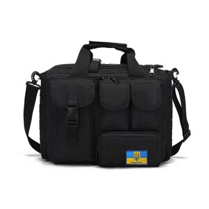 Велика дорожня тактична сумка для документів і ноутбука Чорна MOLLE Solve KT6003602 в Дніпропетровській області от компании интернет-магазин "БЫТПРОМТОРГ"