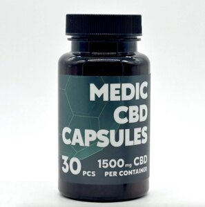 Капсули з КБД Medic Cbd Broad Spectrum 1500 мг 30 шт в Дніпропетровській області от компании интернет-магазин "БЫТПРОМТОРГ"