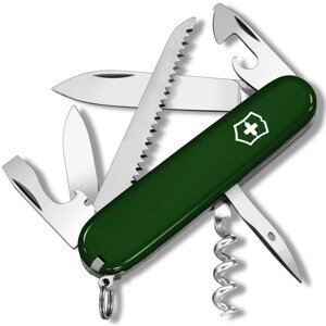 Складаний ніж Victorinox Camper 9 мм 13 функцій Зелений (1.3613.4)