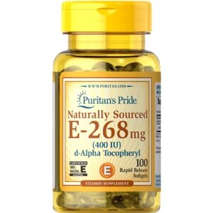 Вітамін E Puritan's Pride Vitamin E 400 IU Naturally Sourced 100 Softgels в Дніпропетровській області от компании интернет-магазин "БЫТПРОМТОРГ"