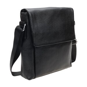 Чоловічий шкіряний месенджер Borsa Leather 1t9168-black в Дніпропетровській області от компании интернет-магазин "БЫТПРОМТОРГ"