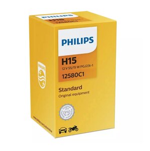 Галогенова лампа Philips 12580C1 H15 12V 15/55W PGJ23t-1 в Дніпропетровській області от компании интернет-магазин "БЫТПРОМТОРГ"